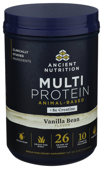 Multi Protein Powder Animal Base + Creatine, Vanilla Bean, 21 oz