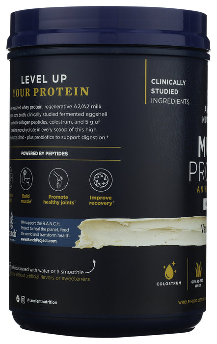 Multi Protein Powder Animal Base + Creatine, Vanilla Bean, 21 oz