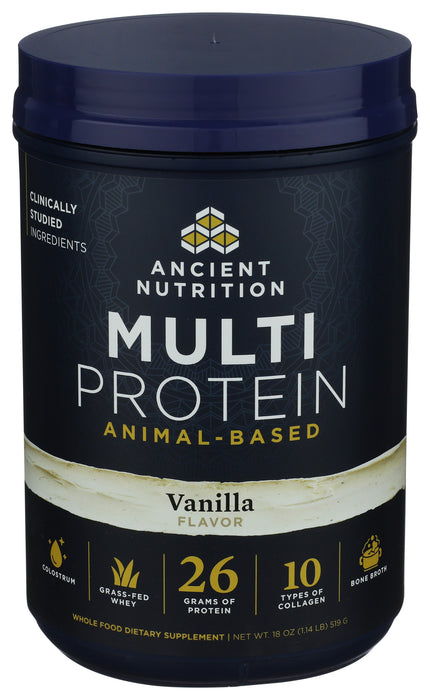 Multi Protein Powder Animal Base, Vanilla, 18 oz/15 serv