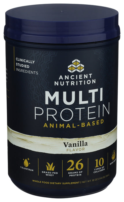 Multi Protein Powder Animal Base, Vanilla, 18 oz/15 serv