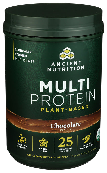 Multi Protein Powder Plant Base, Chocolate, 21 oz / 15 serv