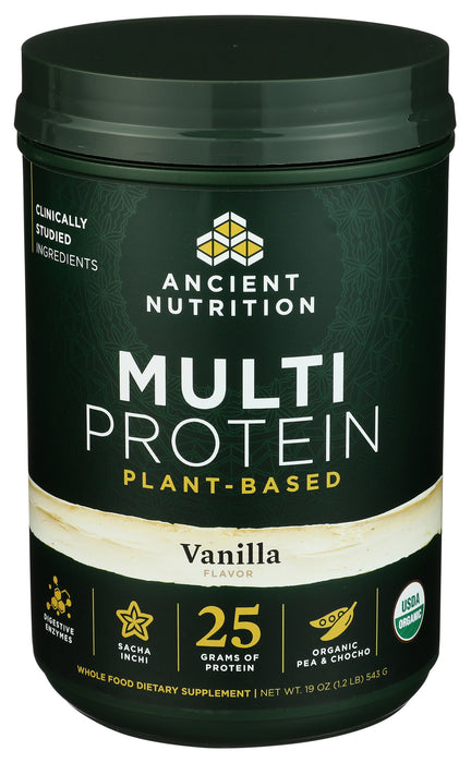 Multi Protein Powder Plant Base, Vanilla, 19 oz / 15 serv