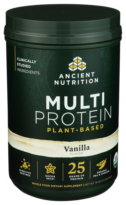 Multi Protein Powder Plant Base, Vanilla, 19 oz / 15 serv
