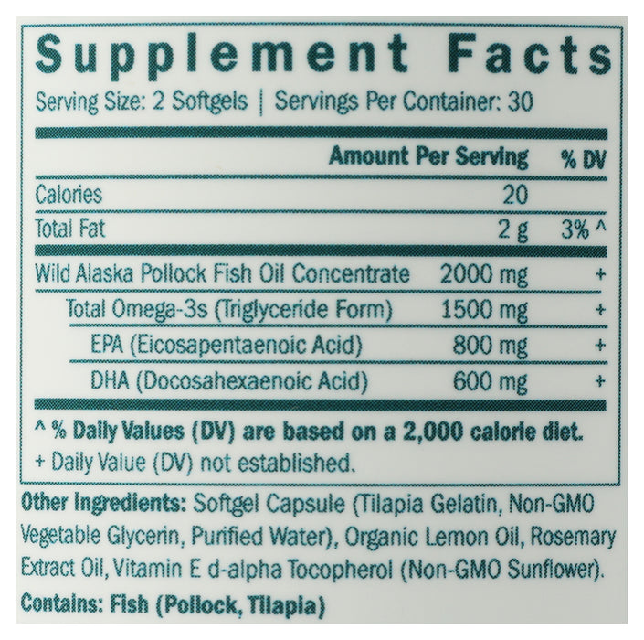 Omega-3 Fish Oil, 60 sgel