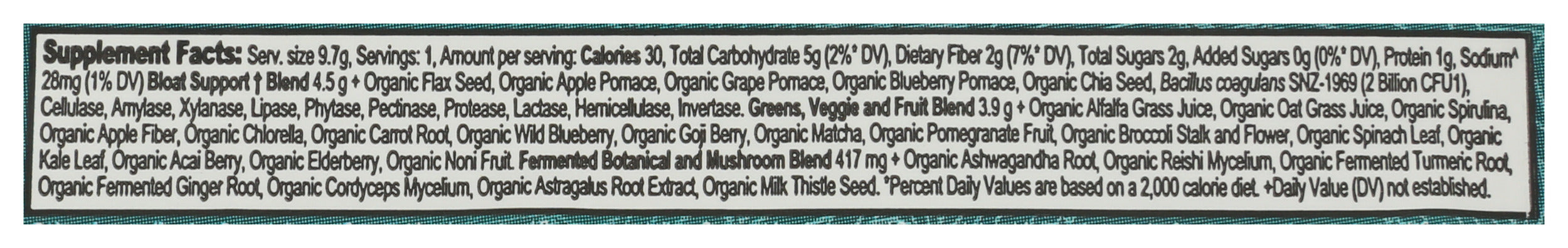 Super Greens Bloat Relief, Citrus Apple, Org, 5.4 oz / 16 stick