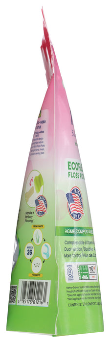 Ecoclean Kids' Floss Picks, Bubble Gum, 50 ct