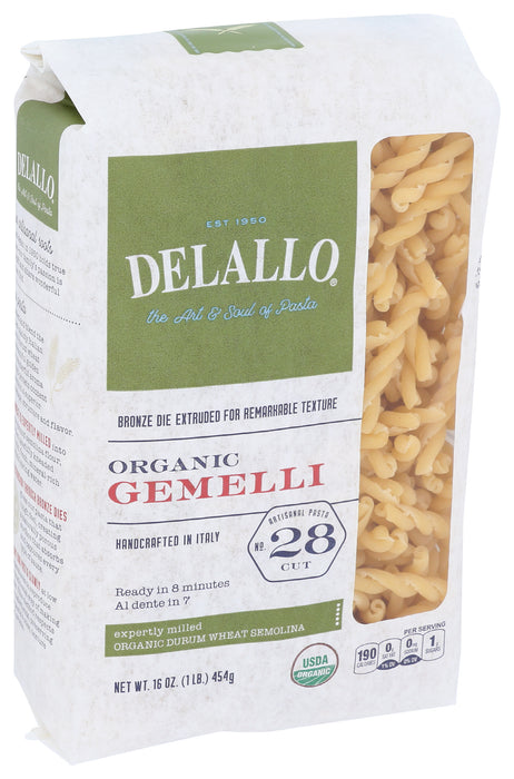 Gemelli Pasta, Durum Semolina, Org, 16 oz