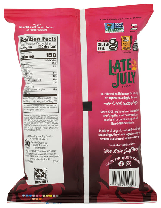 Hawaiian Habenaro Tortilla Chips w/ Avocado Oil, 6 oz