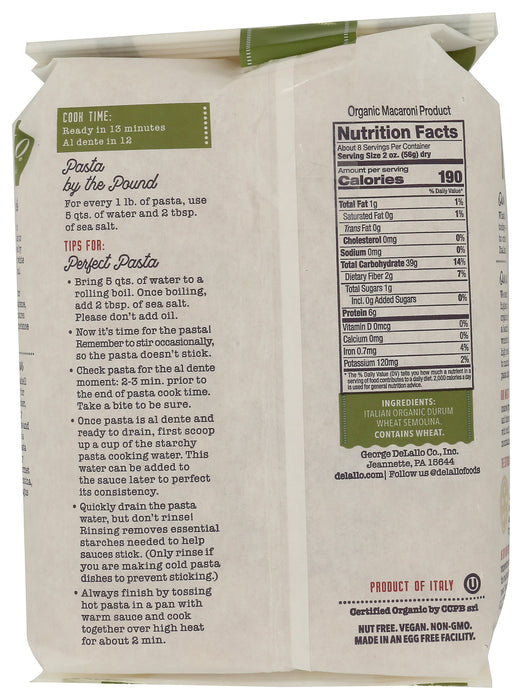 Shellbows Pasta, Durum Semolina, Org, 16 oz