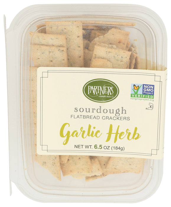 Sourdough Flatbread Crackers, Garlic Herb, 6.5 oz