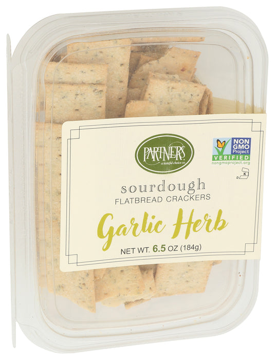 Sourdough Flatbread Crackers, Garlic Herb, 6.5 oz