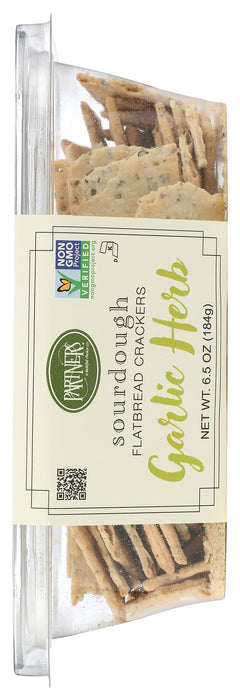 Sourdough Flatbread Crackers, Garlic Herb, 6.5 oz