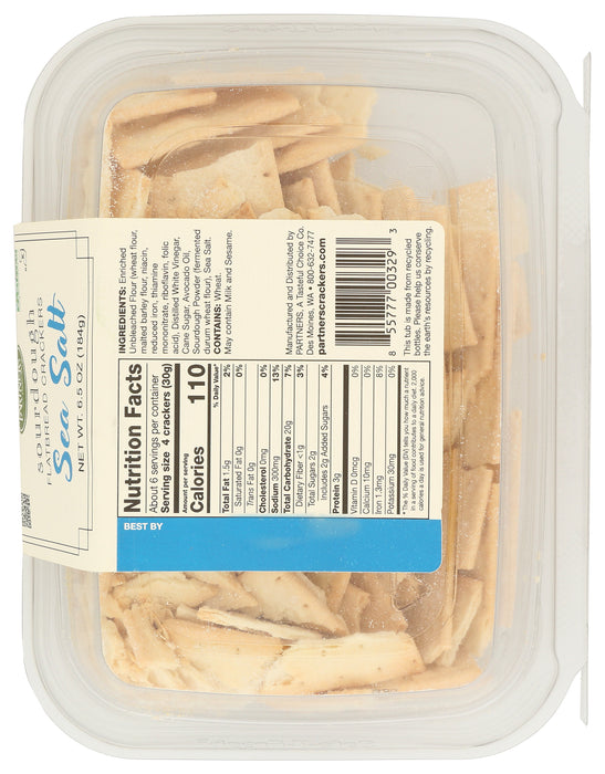 Sourdough Flatbread Crackers, Sea Salt, 6.5 oz