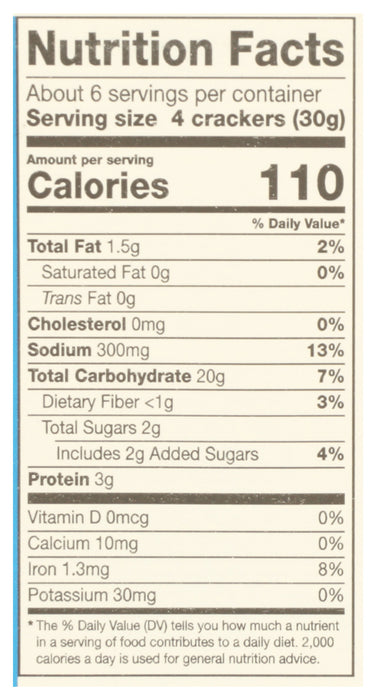 Sourdough Flatbread Crackers, Sea Salt, 6.5 oz