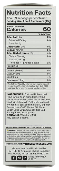 Sourdough Snack Crackers, Olive Oil & Sea Salt, 5 oz