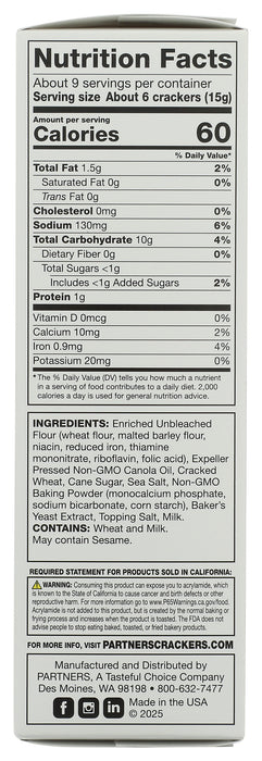 Sourdough Snack Crackers, Stone Ground Wheat, 5 oz