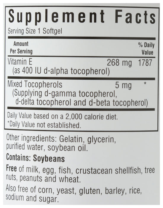 Vitamin E 400IU/268 mg, 100 sgel