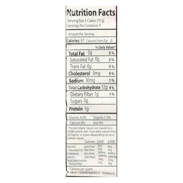 Lightly Salted Rice Cakes, Org GF, 4.9 oz