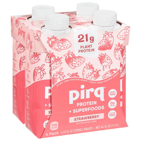 Plant-Based Protein Shake, Strawberry 4pk, 44 fl oz
