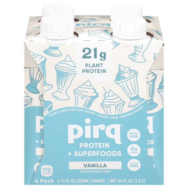 Plant-Based Protein Shake, Vanilla 4pk, 44 fl oz