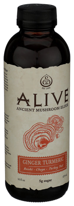 Alive Mushroom Elixir, Ginger Turmeric, 16 fl oz
