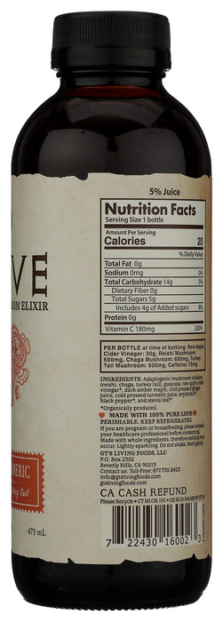 Alive Mushroom Elixir, Ginger Turmeric, 16 fl oz