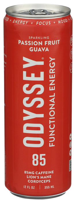 Sparkling Mushroom Elixir, Passionfruit Orange, 12 fl oz