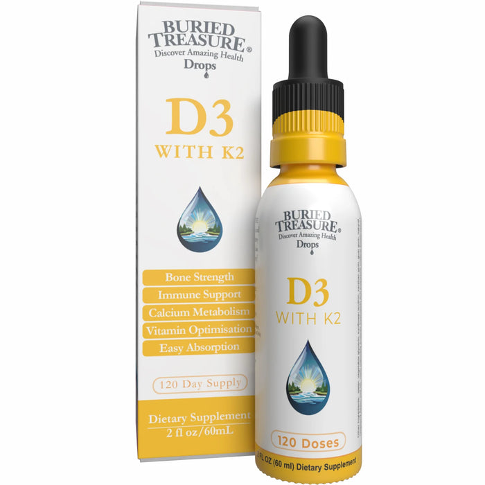 Vitamin D3 with K2 Drops 5000IU, 2 fl oz