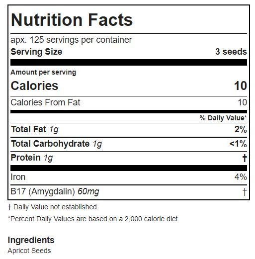 Bitter Raw Apricot Seeds, Org, 16 oz
