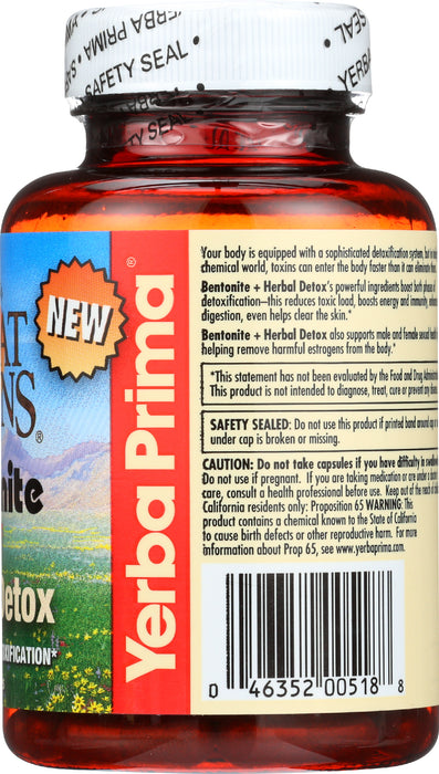 Bentonite + Herbal Detox, 60 cap