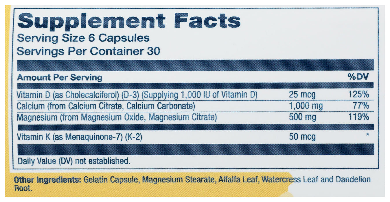 Cal-Mag Citrate w/ Vitamin D3 & K2, 180 cap