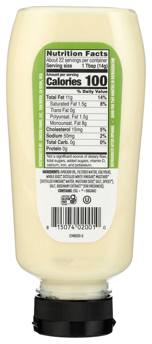 Classic Mayo made w/ Avocado Oil, Squeeze, 11.25 oz