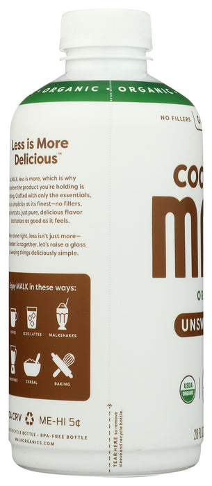Coconut Malk, Unsweetened, Org, 28 fl oz