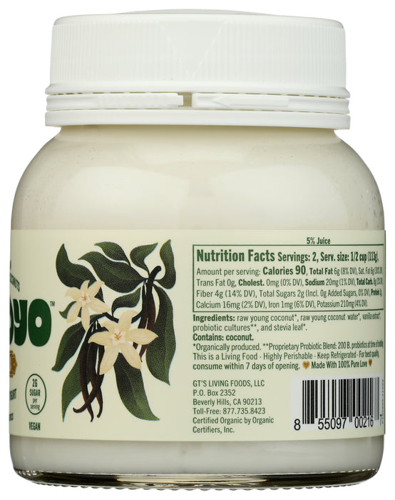 CocoYo Coconut Yogurt, Vanilla, 8 oz