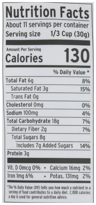 Cranberry Pecan Granola, Org, 12 oz