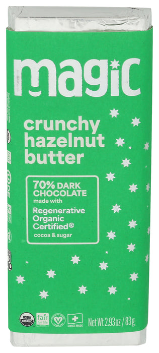 Crunchy Hazelnut 70% Dark Chocolate Bar, Reg Org, 2.93 oz