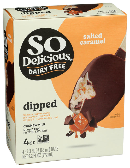 Dairy Free Dipped Frozen Bar 4ct, Salted Caramel, 9.2 fl oz