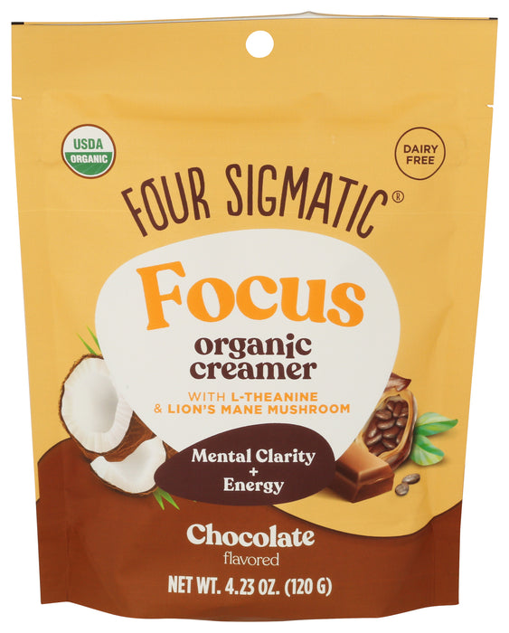 Focus Creamer, Chocolate, Org, 4.23 oz