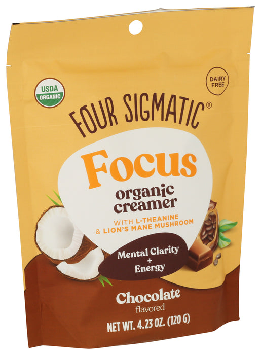 Focus Creamer, Chocolate, Org, 4.23 oz