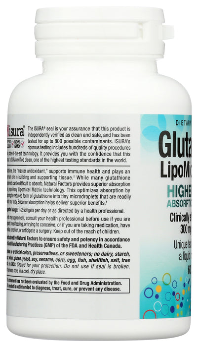Glutathione LipoMicel Matrix 300mg, 60 sgel