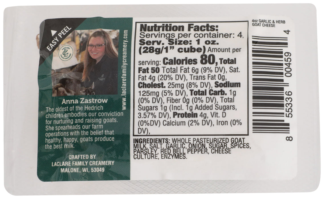 Goat Cheese, Garlic & Herb, 4 oz