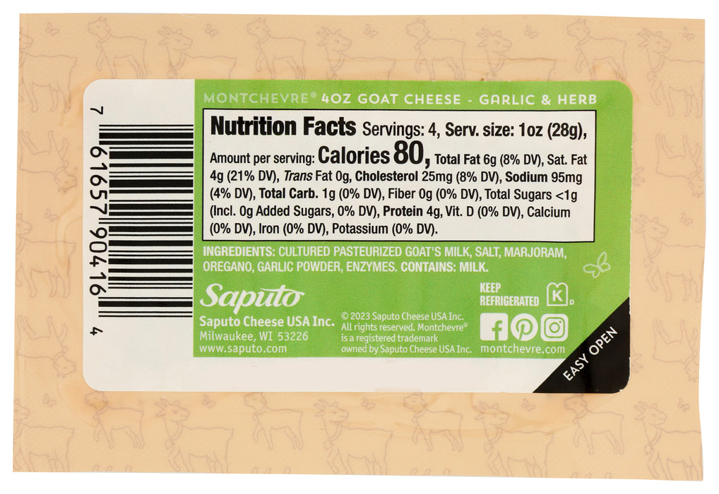 Goat Cheese, Garlic & Herb, 4 oz