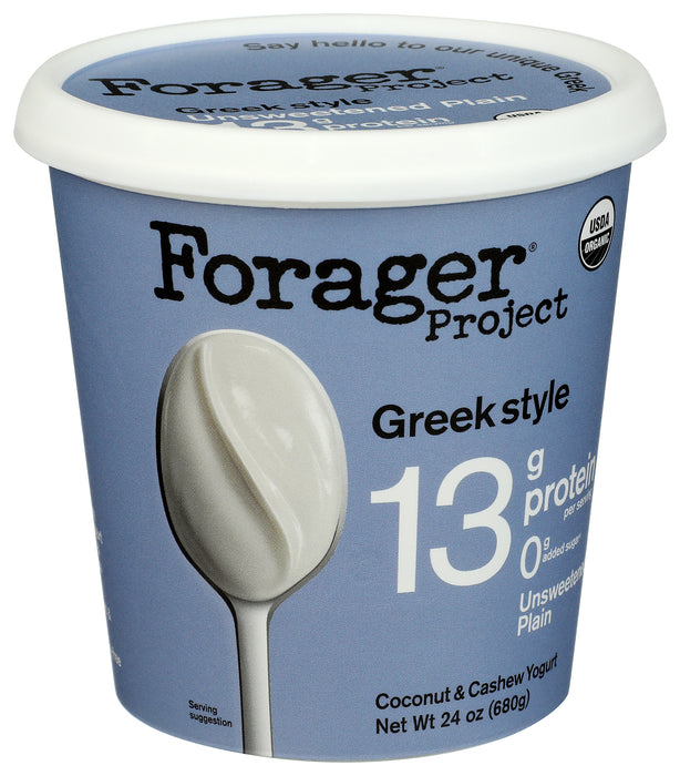 Greek Style Coconut & Cashew Yogurt, Unsweetened, Org, 24 oz