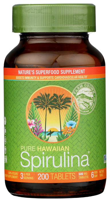 Hawaiian Spirulina 500mg, 200 tab