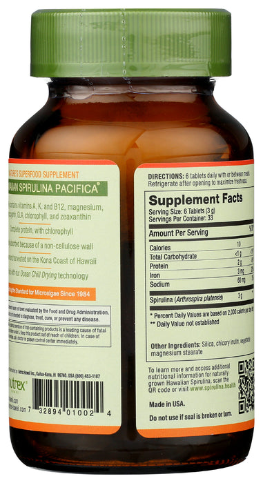 Hawaiian Spirulina 500mg, 200 tab