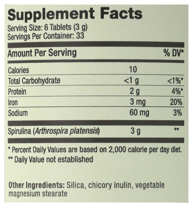 Hawaiian Spirulina 500mg, 200 tab