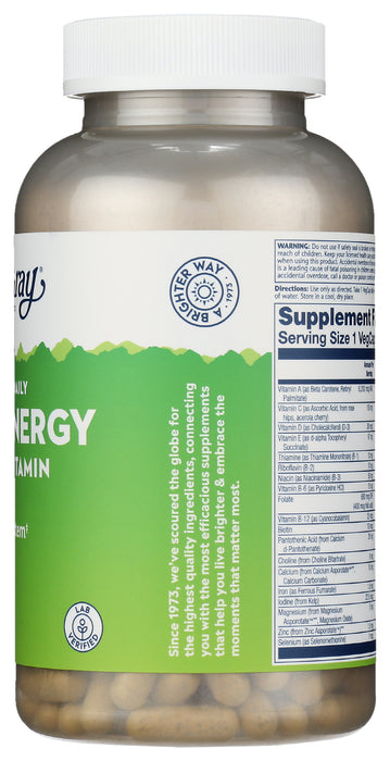 High Energy Multivitamin, once daily, 180 vcap