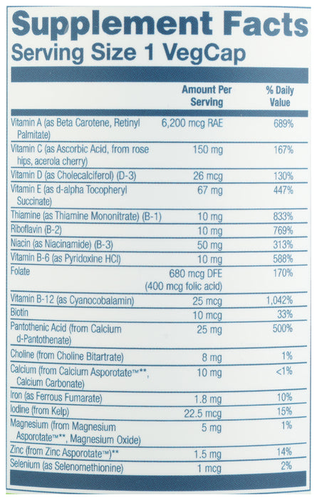 High Energy Multivitamin, once daily, 180 vcap