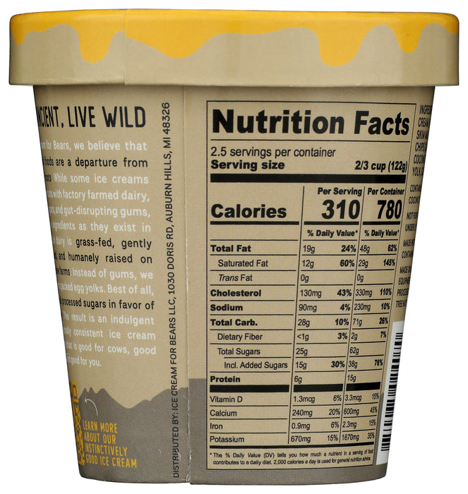 Ice Cream Sweetened with Honey, Coffee Chip, 14 fl oz