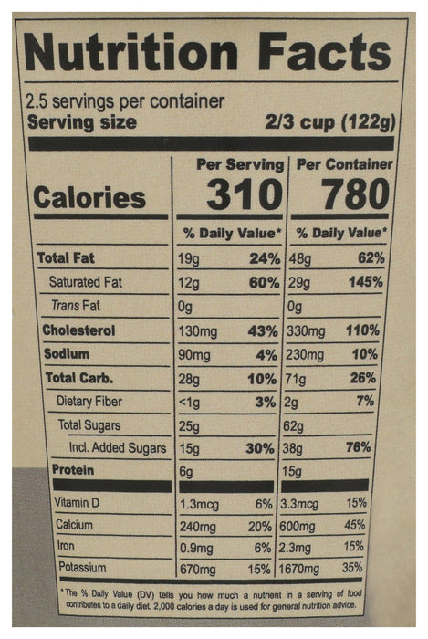 Ice Cream Sweetened with Honey, Coffee Chip, 14 fl oz